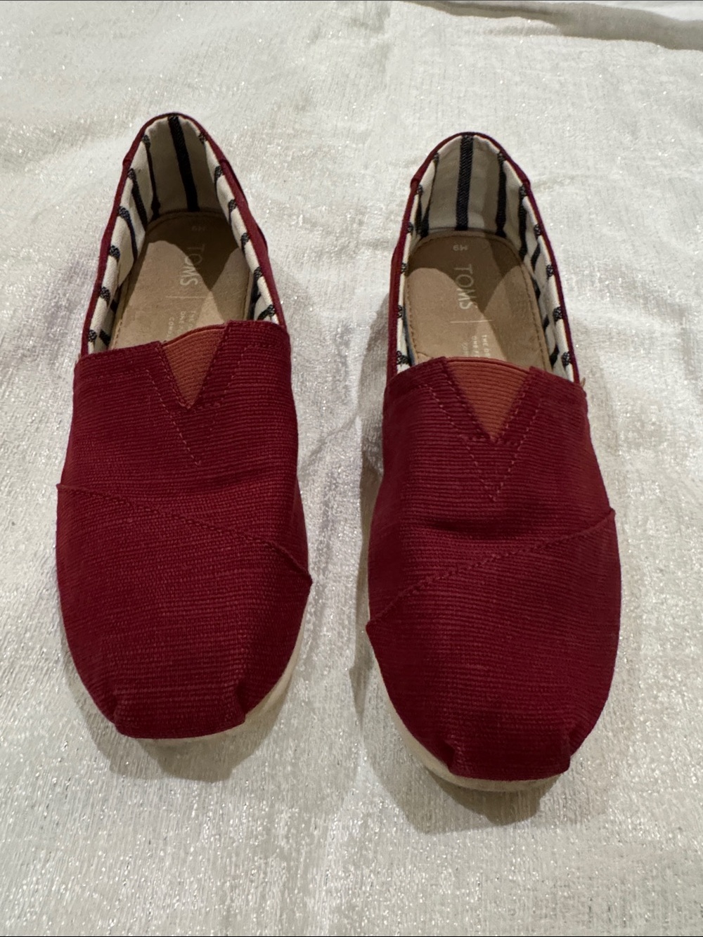 Toms Women's Slip-On Flats in Deep Burgundy
